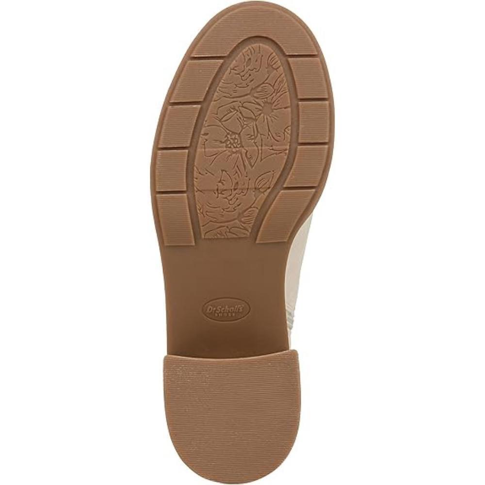 Dr. Scholl's Redux Boots Women's 11 Off White Block Heel Ankle Chelsea LION440 - Picture 11 of 12